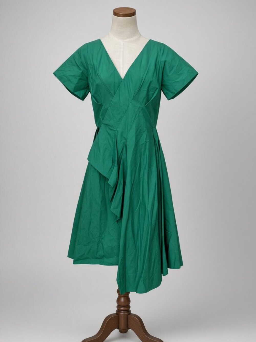 Anthropologie Emerald Green Cotton Dress